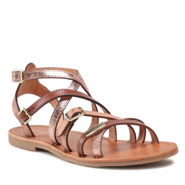 Sandały Les Tropeziennes. Brązowe klapki damskie Les Tropeziennes, bez wzorów, bez obcasa, na płaskiej podeszwie, bez zapięcia. Za 239.99 zł.