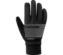 Rękawiczki kolarskie INFINIUM™ PRIMALOFT®, metaliczny szary. Szare rękawiczki męskie Shimano, na zimę, bez wzorów, z bawełny. Za 294.80 zł.