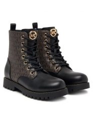 MICHAEL Michael Kors Kozaki Kalina MK05040001 Czarny. Czarne buty zimowe dziewczęce MICHAEL Michael Kors, bez wzorów, ze skóry, bez zapięcia. Za 534.99 zł.