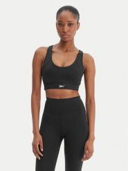 Reebok Biustonosz sportowy Reebok x Ewa Chodakowska Ela RK25615CCW Czarny. Czarne koszulki sportowe damskie Reebok, s, bez wzorów, z syntetyku, bez kołnierzyka, bez ramiączek, na fitness i siłownię. Za 179.99 zł.