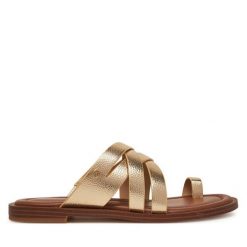 Japonki MICHAEL Michael Kors. Żółte klapki damskie MICHAEL Michael Kors, bez wzorów, bez obcasa. Za 279.99 zł.