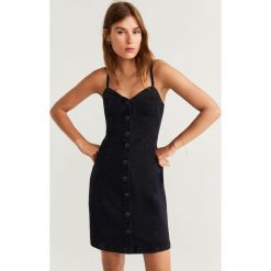 Mango - Sukienka Boho. Szare sukienki damskie Mango, m, bez wzorów, z bawełny, boho, bez kołnierzyka, bez ramiączek. Za 119.90 zł.
