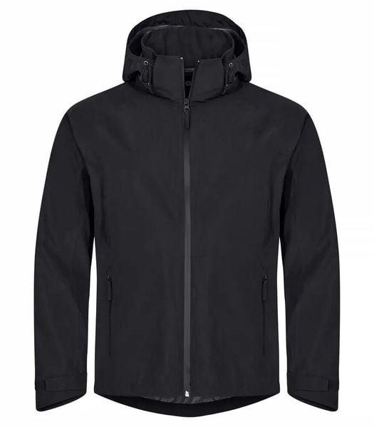 Clique Classic Shell Jacket wodoodporna kurtka z recyklingu – Black. Czarne kurtki męskie CLIQUE, m, bez wzorów, bez kaptura. Za 407.63 zł.