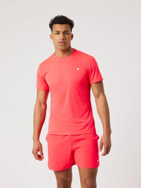 Bjorn_borg ACE LIGHT T-SHIRT męski lekki – DIVA PINK. Czerwone t-shirty męskie Björn Borg, l, bez wzorów, z materiału, sportowe, bez kołnierzyka. Za 196.00 zł.