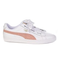 Puma Basket White Wns White. Białe obuwie sportowe damskie Puma, bez wzorów, z materiału. Za 328.99 zł.