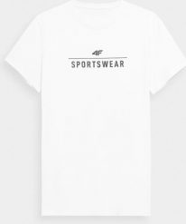 4f Tshirt Biały TTSHM539 r. XL. Białe t-shirty męskie 4f, m, bez wzorów, bez kołnierzyka. Za 48.00 zł.