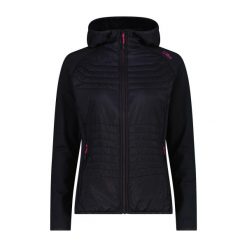 Bluza damska turystyczna CMP 35E6506. Czarne bluzy sportowe damskie CMP, xs, bez wzorów, bez kaptura, trekkingowe. Za 382.50 zł.