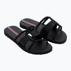 Klapki damskie Ipanema Diversa Slide. Czerwone klapki damskie Ipanema, bez wzorów, bez obcasa. Za 79.99 zł.