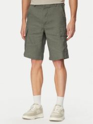 BOSS Szorty materiałowe Sisla 50559366 Szary Relaxed Fit. Szare szorty męskie Boss, m, bez wzorów, ze lnu. Za 629.99 zł.