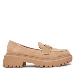 Loafersy DeeZee. Brązowe mokasyny damskie DeeZee. Za 139.99 zł.