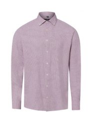 Nils Sundström koszula casual z lnem Mężczyźni Modern Fit Bawełna czerwony, S. Czerwone koszule męskie Nils Sundström, m, bez wzorów, z bawełny, casualowe, bez kołnierzyka, bez ramiączek. Za 179.95 zł.
