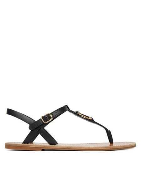 Tommy Hilfiger Sandały Leather Thong Sandal FW0FW09127 Czarny. Czarne sandały damskie Tommy Hilfiger, bez wzorów, ze skóry, bez obcasa, na płaskiej podeszwie, bez zapięcia. Za 331.99 zł.