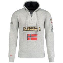 Bluza Geographical Norway GYMCLASS B-GREY EO DB MEN 100 mieszana szarość męska. Szare bluzy sportowe męskie Geographical Norway, m, bez wzorów, bez kaptura. Za 149.00 zł.
