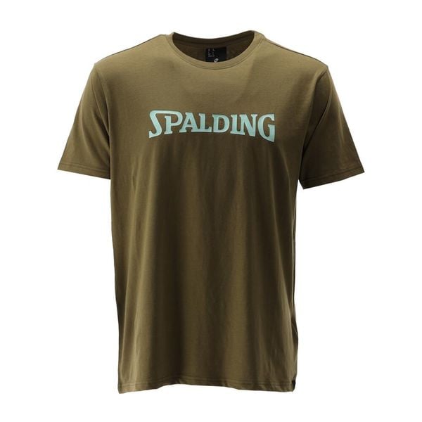 Koszulka Spalding Logo. Zielone koszulki sportowe męskie Spalding, m, bez wzorów, z materiału, bez kołnierzyka, bez ramiączek, do koszykówki. Za 185.00 zł.