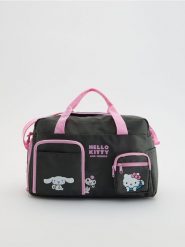 Torba sportowa Hello Kitty and Friends - ciemnoszary. Szare torby i plecaki dziecięce Reserved, z tkaniny. Za 109.99 zł.