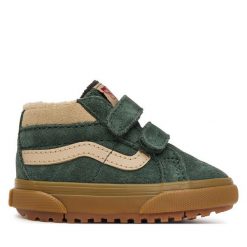 Sneakersy Vans. Brązowe trampki i tenisówki chłopięce Vans, bez wzorów, bez zapięcia. Za 279.99 zł.