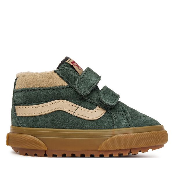 Sneakersy Vans. Brązowe trampki i tenisówki chłopięce Vans, bez wzorów, bez zapięcia. Za 279.99 zł.