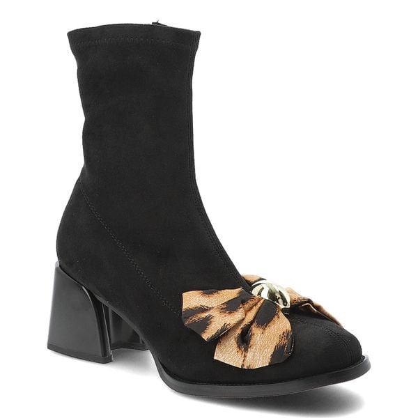 Czarne Botki S.Barski Eleganckie Buty Damskie Z Kokardą. Czarne kozaki damskie S.BARSKI, bez obcasa, na obcasie. Za 220.99 zł.