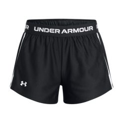Szorty dla dziewcząt Under Armour Tech™ Play Up. Białe spodenki dla dziewczynek Under Armour, bez wzorów, z dzianiny. Za 144.00 zł.