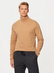 Hechter Paris Golf 75001 142905 Beżowy Regular Fit. Brązowe bluzki z długim rękawem męskie Hechter Paris, m, bez wzorów, z bawełny, bez kołnierzyka. Za 149.99 zł.