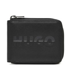 Portfel HUGO. Czarne portfele męskie Hugo, bez wzorów. Za 419.99 zł.