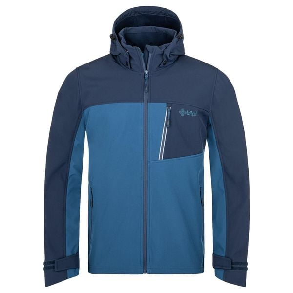 Męska kurtka softshell Kilpi RAVIO-M. Niebieskie kurtki męskie Kilpi, m, bez wzorów, z softshellu, sportowe, bez kaptura. Za 309.99 zł.