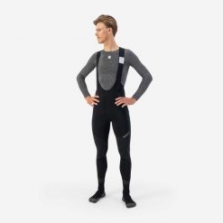 Spodnie sportowe męskie Rogelli Artico No Pad, softshellowe. Czarne spodnie snowboardowe męskie Rogelli, m, bez wzorów, z elastanu, do biegania. Za 302.00 zł.