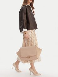 GINO ROSSI Torebka EO-KY-183 Beżowy. Brązowe torebki do ręki damskie Gino Rossi, bez wzorów, z materiału, bez dodatków. Za 329.99 zł.