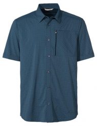 Koszula turystyczna Vaude Seiland Shirt IV. Niebieskie koszule męskie Vaude, l, bez wzorów, z materiału, klasyczne, bez kołnierzyka, bez ramiączek. Za 356.39 zł.