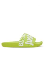 Just Cavalli Klapki 78RA3SZ1 ZS785 Zielony. Zielone klapki damskie Just Cavalli, bez wzorów, z tworzywa sztucznego, bez obcasa. Za 219.99 zł.