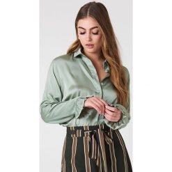 NA-KD Satynowa koszula - Green. Koszule damskie marki NA-KD. Za 121.95 zł.