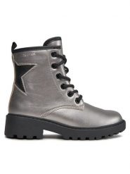 Geox Trapery Jr Casey J9420G 000NF C1363 S Srebrny. Szare buty zimowe dziewczęce Geox, bez wzorów, ze skóry, bez zapięcia. Za 379.99 zł.