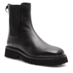 Botki Badura. Czarne botki damskie Badura, bez obcasa, na płaskiej podeszwie, bez zapięcia. Za 329.99 zł.