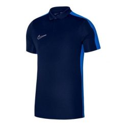 Męska Koszulka Polo Academy DriFIT. Niebieskie koszulki polo męskie Nike, m, bez wzorów, sportowe, bez ramiączek. Za 222.99 zł.