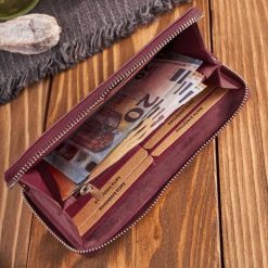 Paolo Peruzzi Portfel damski skórzany w geometryczny wzór vintage T-116-HCH. Portfele damskie Paolo Peruzzi, bez wzorów. Za 96.58 zł.