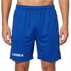 Szorty do biegania Portland niebieskie. Niebieskie szorty sportowe damskie Legea, na lato, bez wzorów, z poliesteru, do biegania. Za 64.00 zł.