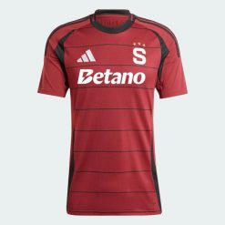 Koszulka Sparta Prague 24/25 Home. Czerwone koszulki sportowe męskie Adidas, s, bez wzorów, z materiału, bez kołnierzyka, bez ramiączek, do piłki nożnej. Za 369.00 zł.