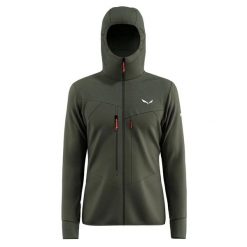 Polarowa bluza z kapturem Salewa Agner. Zielone bluzy męskie Salewa, xl, bez wzorów, z polaru, z kapturem. Za 617.50 zł.