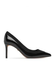 Nine West Szpilki CEO-CD26-009-1 Czarny. Czarne szpilki damskie Nine West, bez wzorów, z lakierowanej skóry, bez obcasa, bez zapięcia. Za 249.99 zł.