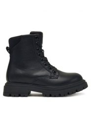 Calvin Klein Trapery Lace Up Bootie V3A5-83120-1464 S Czarny. Czarne buty zimowe dziewczęce Calvin Klein, bez wzorów, ze skóry, bez zapięcia. Za 449.99 zł.