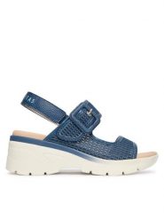 Hispanitas Sandały HV264636 C003 Granatowy. Niebieskie sandały damskie Hispanitas, bez wzorów, z materiału, bez obcasa, na płaskiej podeszwie, bez zapięcia. Za 609.99 zł.