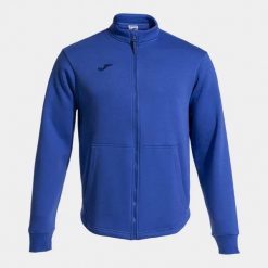 Kurtka z dresu Joma Confort IV. Niebieskie kurtki męskie Joma, s, bez wzorów, z bawełny, sportowe, bez kaptura. Za 304.00 zł.