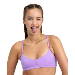 Damski top do kostiumu kąpielowego Arena Live R. Niebieskie topy damskie Arena, xs, bez wzorów, bez kołnierzyka, bez ramiączek. Za 237.00 zł.