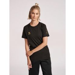 Koszulka damska Hummel hmlCIMA. Czarne koszulki sportowe damskie Hummel, xs, bez wzorów, sportowe, bez kołnierzyka. Za 148.00 zł.