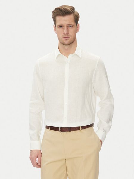 Marciano Guess Koszula 5GHH39 4394Z Biały Regular Fit. Białe koszule męskie Marciano Guess, m, z aplikacjami, ze lnu, bez kołnierzyka, bez ramiączek. Za 309.99 zł.