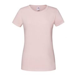 Koszulka Damska Iconic 195 Premium Ringspun Cotton T-shirt. Czerwone koszulki sportowe damskie Fruit of the Loom, xl, bez wzorów, bez kołnierzyka, bez ramiączek, trekkingowe. Za 32.99 zł.