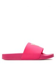 Guess Klapki E3GZ12 BB00F Różowy. Czerwone klapki damskie Guess, z aplikacjami, z tworzywa sztucznego, bez obcasa. Za 139.99 zł.