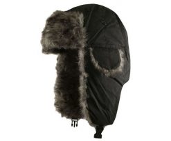 Zimowa Czapka z Futerkiem i Nausznikami – Czarna. Czarne czapki i kapelusze męskie Pako Jeans, na zimę, bez wzorów, z poliesteru. Za 49.00 zł.