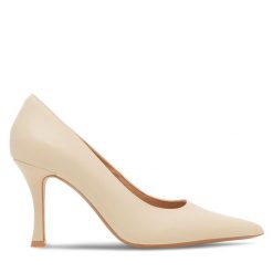Szpilki Lasocki. Brązowe szpilki damskie Lasocki, bez wzorów, bez obcasa, bez zapięcia. Za 229.99 zł.