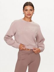 Guess Bluza V3BQ15 K7UW2 Różowy Regular Fit. Czerwone bluzy damskie Guess, l, z aplikacjami, z wiskozy, bez kaptura. Za 189.99 zł.